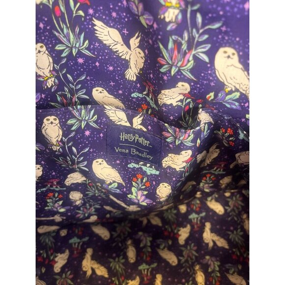 Vera Bradley Harry Potter Velvet Tote Bag NEW Forbidden Forest Purple Large Bag - Picture 12 of 15